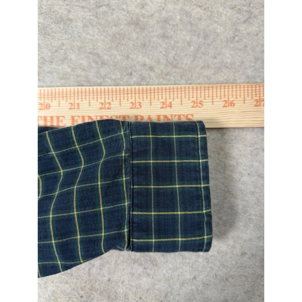 Polo Ralph Lauren Custom Fit Button Down Shirt‎ Mens XL Blue Yellow Long Sleeve